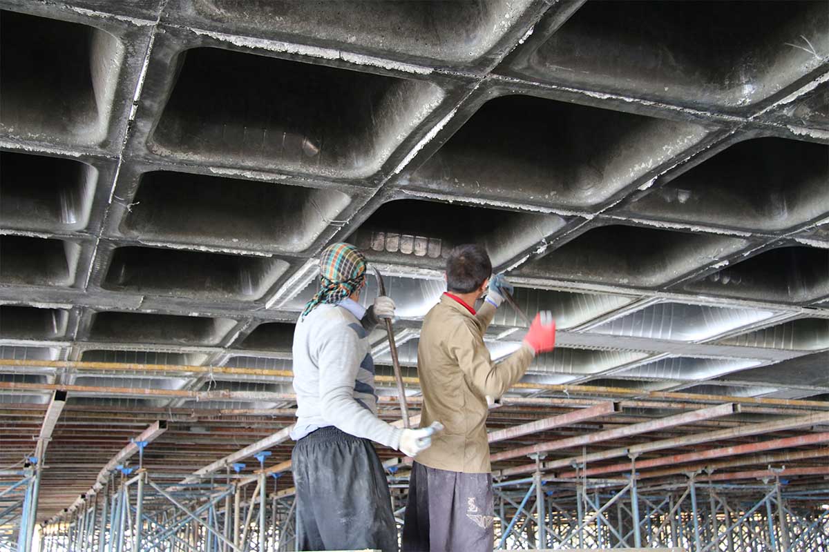 پروژه اجرایی سقف وافل پارکینگ طبقاتی چیتگر