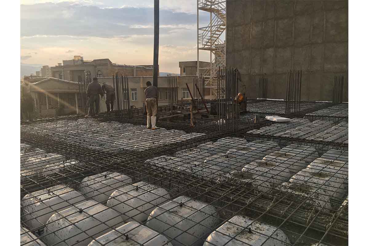 پروژه اجرایی سقف وافل کامران ارومیه