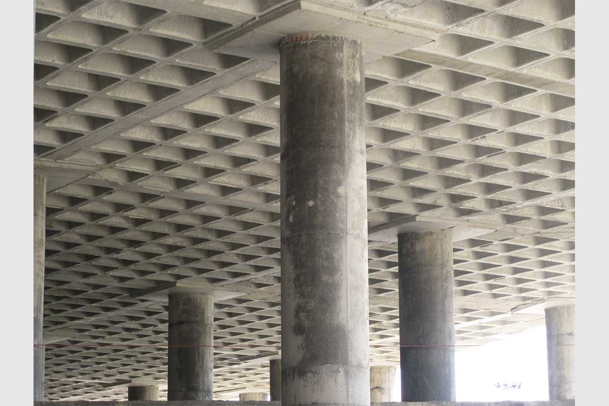 پروژه اجرایی سقف وافل پارکینگ طبقاتی چیتگر